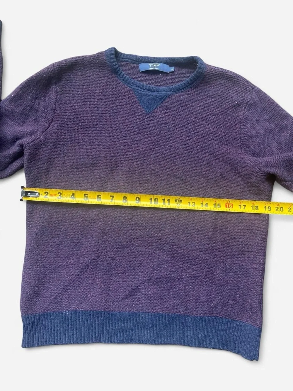 J.Crew Men’s 100% Lambswool Pullover Textured Knit Sweater Red Navy Sz M